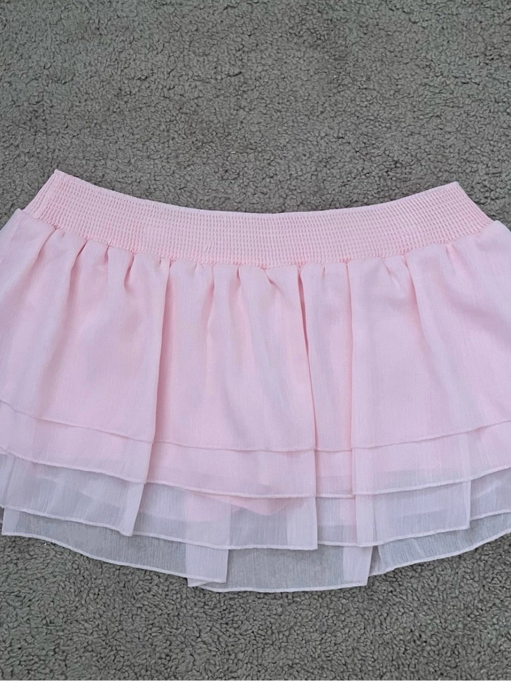 No Boundaries Light Pink Layered Chiffon Skater Skirt